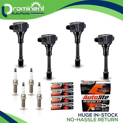 4 катушки зажигания и 4 автолитовые иридиевые свечи зажигания для Nissan NV200 2013-2021 2,0 л - Изображение 1 из 4