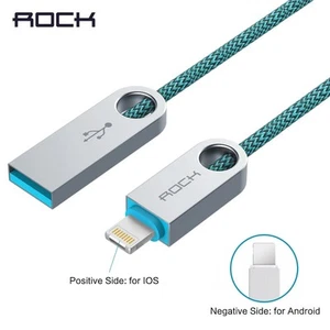 2 IN 1 IPHONE Ios vers Micro Réversible Chargement USB Câble Pour X Samsung S7 - Imagen 1 de 6