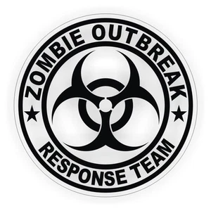 3pcs (Clear) Zombie Outbreak Response Team Hard Hat Stickers Helmet Decals ZORT - Picture 1 of 1