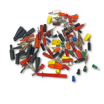 Lote de termopar clips de cocodrilo postes de encuadernación tapones de plátano Mueller Fluke Foto 1 de 4