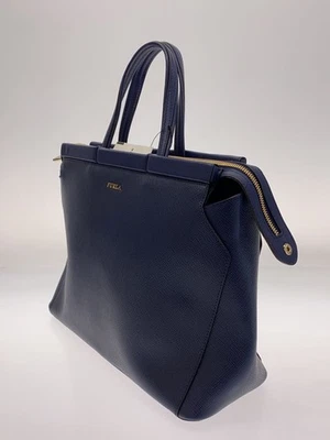 FURLA Tote Bag PVC NVY Solid Color from Japan - Image 1 of 4