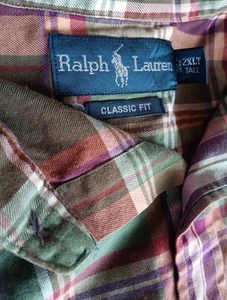 Ralph Lauren Men's Size 2XLT Classic Fit Long Sleeve Button Down Shirt Green - Picture 1 of 6