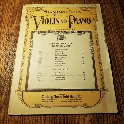 Standard Duos for Violin and Piano Sheet Music Carl Vogt Century Music - Image 1 of 3