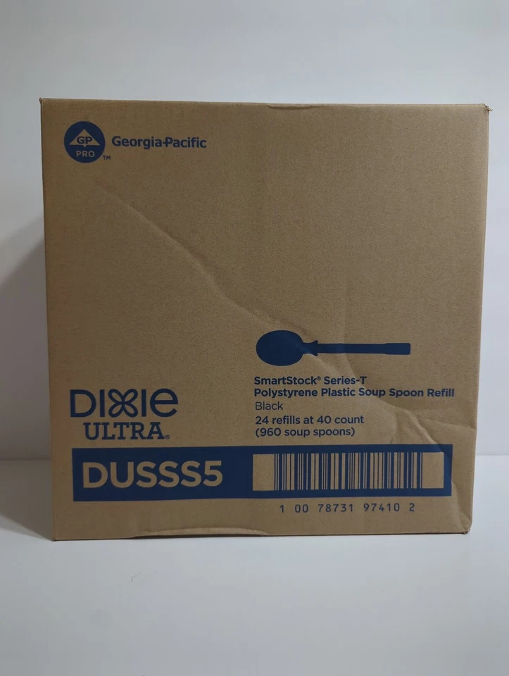Dixie Ultra Ultra SmartStock Series-T Polypropylene Spoon Set Black 960 Case Foto 1 de 2