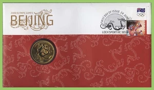 Australia 2008 Beijing PNC, $1 Coin First Day Cover - Picture 1 of 2