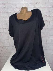 Bonprix b.p.c. Shirt Sportshirt schwarz LOVE PEACE SPORT Grösse 52/54 - Bild 1 von 6