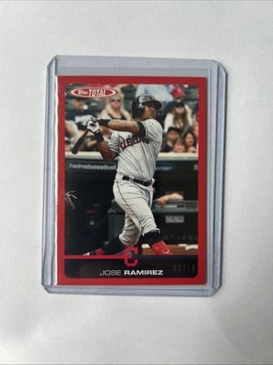 2019 Topps Total Red /10 #885 SP Jose Ramirez Guardians Hard To Find 885A - Image 1 of 2