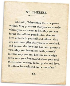 St Therese - May Today There Be Peace - 11x14 Unframed Typography Book Page  - Picture 1 of 10