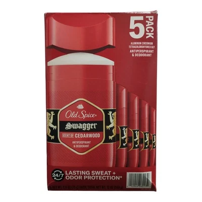 Old Spice Swagger Antiperspirant & Deodorant for Men, Cedarwood, 2.6oz, 5pk - Image 1 of 3