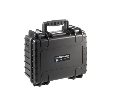 B&W International Type 3000 Black Outdoor Case With Si Foam, Black, : 3000/B/SI - Image 1 of 2
