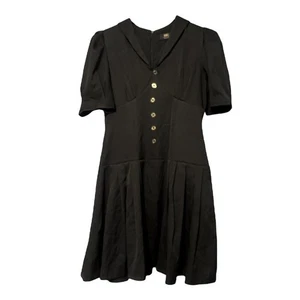Dolce Viva Collection Collared Dress Black Size 36 - Picture 1 of 4