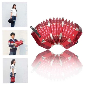 Concertina Accordion 20-Button 40-Reed Anglo Style With Carrying Bag DTS - Picture 1 of 16