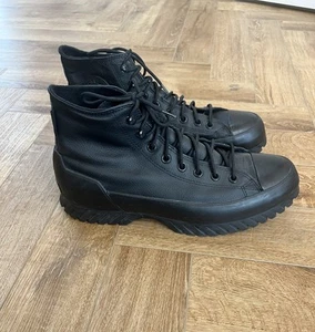 Rare Men’s Converse All Star Hi Lugged 2.0 Black UK11 Waterproof Boots Leather* - Picture 1 of 9