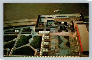 Postal cromada de Kentucky de Louisville KY, Riverfront Plaza, Belvedere Ohio River   - Imagen 1 de 2