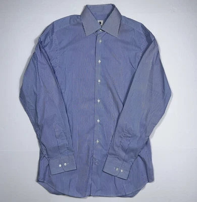 NWOT LORENZINI Men's Size Medium M Casual Striped L/S Stretch Button Up Shirt - image 1 of 4