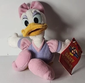 Vintage Daisy Duck Mattel Beanbag Disney Plush Toy Doll with tags - Picture 1 of 5