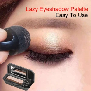 Double Color Lazy Eye Shadow Makeup Palette Glitter Palette Eyeshadow Pallete UK - Picture 1 of 19