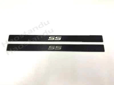 2件装SS不锈钢门板防磨损板碳风格 — 第 1/2 张图片