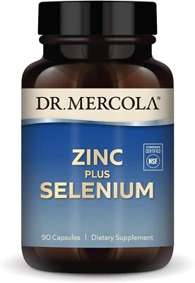Dr Mercola Zinc Plus Selenio Mineral Suplemento Antioxidante 90 unidades Foto 1 de 4