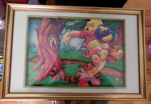 Disney Winnie the Pooh Tigger Piglet 3D Shadow Box Diorama Nursery Wall Art - Picture 1 of 3