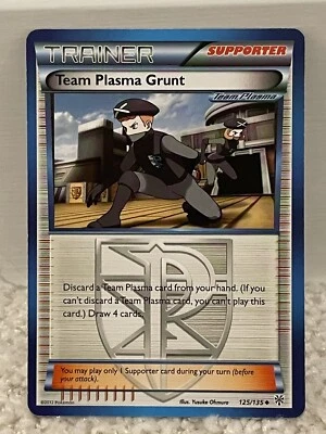 Pokemon - Team Plasma Grunt (125/135) - BW - Plasma Storm - Mint + Cardsaver - Image 1 of 2