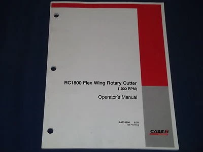 CASE RC1800 FLEX WING ROTARY CUTTER OPERATION & MAINTENANCE BOOK MANUAL - Image 1 of 2