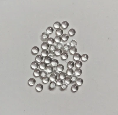 Cabujón redondo topacio blanco 2x2 mm, cabujón redondo tamaño 2,5x2,5 mm piedras preciosas sueltas Foto 1 de 3