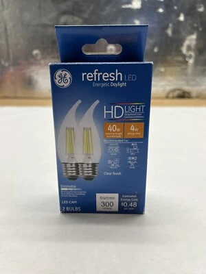 GE Refresh Daylight 2 Bulbs HD Light 40w 4w 300 Lumens Dimmable Led Cam - Image 1 of 4
