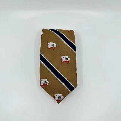 Corbata De Colección Robinsons California Bandera Marrón Político L.A. Iglesia Oficina Retro Foto 1 de 4