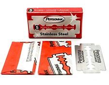 100 Personna Red Stainless Steel Smooth Double Edge Safety Razor Blades ( 20x5)