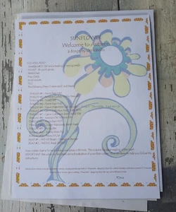 Sunflower Welcome To Autumn Needlework Pattern By Orna Willis - Picture 1 of 4