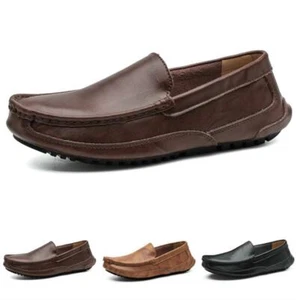 Mens Soft Comfy Flats Breathable Driving Moccasins Pumps Slip on Loafers Shoes D - Picture 1 of 15