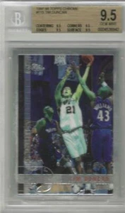 1997-98 Tim Duncan Topps Chrome RC... BGS 9.5 Gem Mint w/quad 9.5 subs - Picture 1 of 1