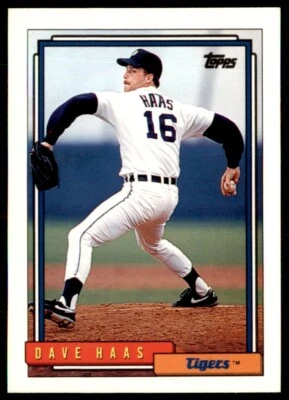 1992 Topps Dave Haas Detroit Tigers #665 - Image 1 of 2