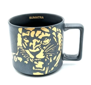 Starbucks Sumatra Tiger Matte Black & Gold Mug Cup Coffee Tea 2016 - Picture 1 of 4