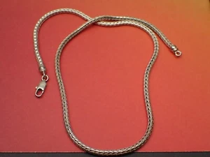 Collar de cadena de trigo de 17" de plata de ley 925 tejido estilo balinés 20,8 g - Imagen 1 de 8