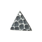 1 Hole Sterling Silver Ox Hammered Triangle Charms Drops 13Mm (10) Mtl147w
