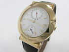 Ulysse Nardin Newton 151-22 Automatic White Dial K18 Yellow Gold Leather Mens