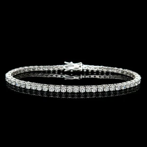 Sterling Silver 925 Tennis Bracelet with 3mm CZ Stones Size 7.25" & 8" Love Gift - Picture 1 of 5