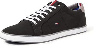 Tommy Hilfiger Men's Flag Canvas Trainers, Black, 9 US BOX DAMAGED, NEW - Picture 1 of 2