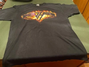 Van Halen Kicks Ass T Shirt XL Flame Ring Tour 2000s Rock Band Vintage ANVIL - Picture 1 of 5