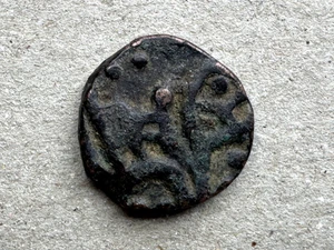 India, Princely States, Copper Paisa?, Appx 15mm, Animal on Obverse - Bild 1 von 2