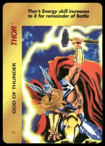 Thor Character Card / God Of Thunder AY 1995 Fleer Marvel Overpower CCG - Picture 1 of 2