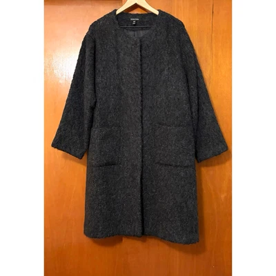 Abrigo Eileen Fisher Alpaca Boucle Cuello Redondo Carbón Talla XL Foto 1 de 4