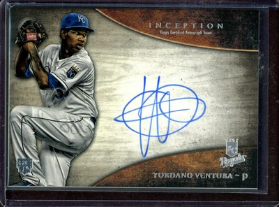 YORDANO VENTURA ~ 2014 年 Bowman Inception 亲笔签名 #RA-YV (A551) — 第 1/2 张图片