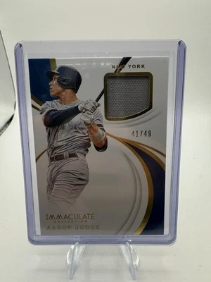 2019 Panini Immaculate Collection - Immaculate Swatches Aaron Judge #IS-AJ /49  - Image 1 of 2
