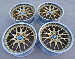 BMW E28 M5 E24 M6 E30 M3 E39 530i OEM RS740 Style 42 17x8 Wheels Rims -BBS GOLD - Picture 1 of 21