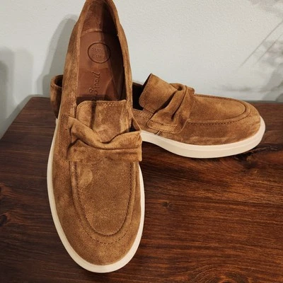 Nuevo $480 Paul Green Sadie Mocasín Caramelo Nuez Gamuza Talla 9 EE. UU., 6,5 P.G.  Foto 1 de 4