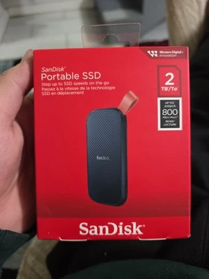 SanDisk 2TB Portable SSD - Up to 800MB/s, USB-C, USB 3.2 Gen 2, Updated Firmware