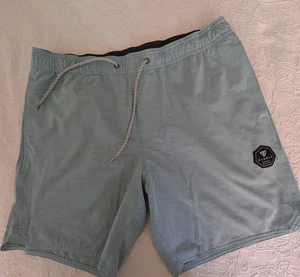 Pantalones cortos de tabla Vissla para hombre talla grande 7 pulgadas gris verde secado rápido surf playa costera - Imagen 1 de 11